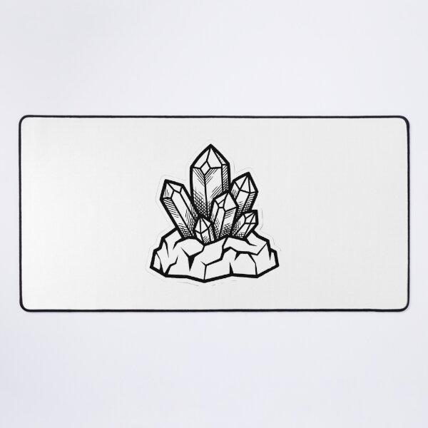 Item preview, Minimalist Hand-Drawn Quartz Crystal Cluster designed and sold by Qavex Design Co..