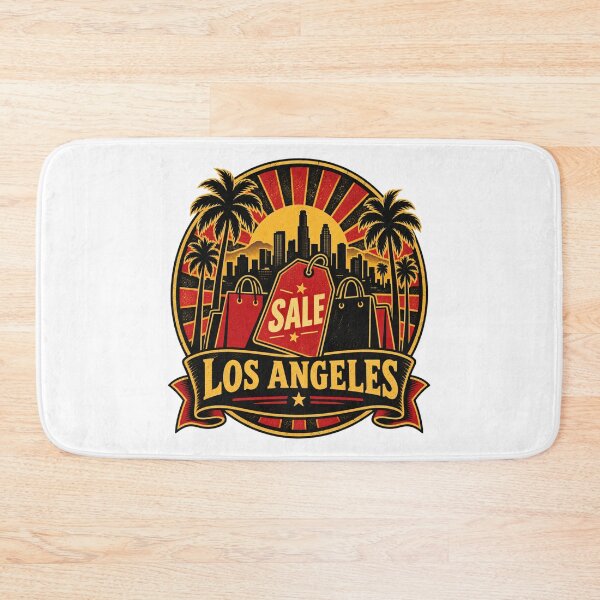 Item preview, Los Angeles Black Friday Shirt – Retro Shopping Spree Badge Design designed and sold by Globalcitytees.