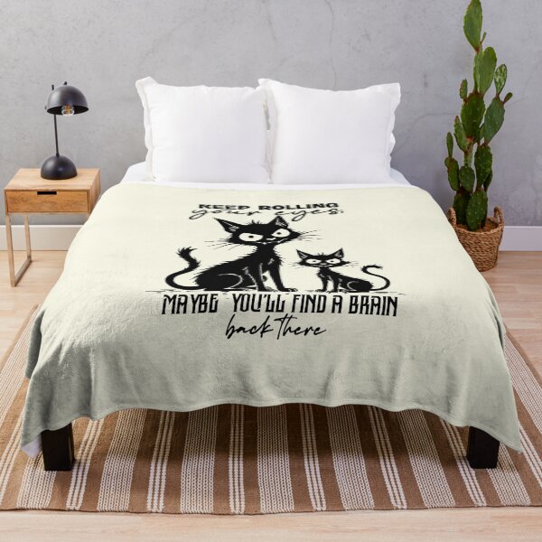 Item preview, Keep Rolling Your Eyes Funny Sassy Black Cat designed and sold by NookMerch97 .