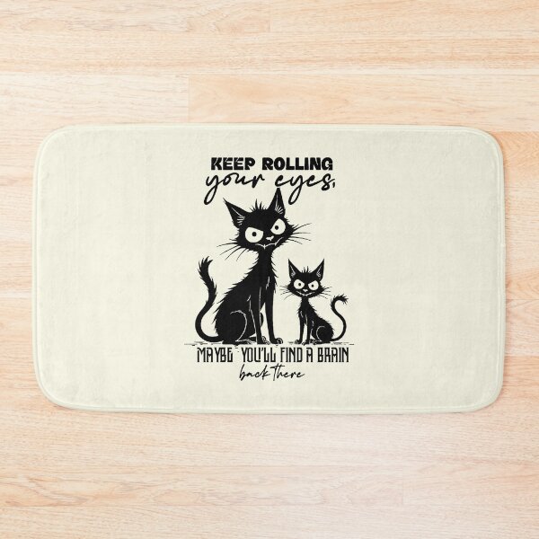 Item preview, Keep Rolling Your Eyes Funny Sassy Black Cat designed and sold by NookMerch97 .