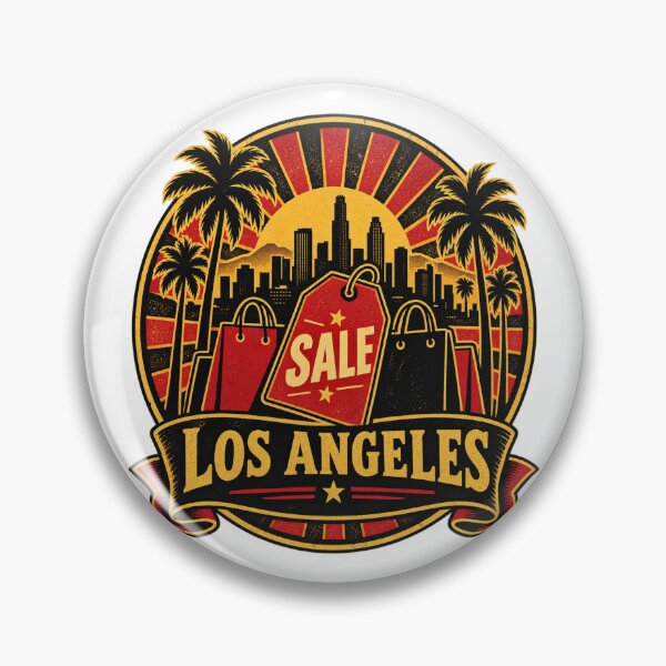 Item preview, Los Angeles Black Friday Shirt – Retro Shopping Spree Badge Design designed and sold by Globalcitytees.