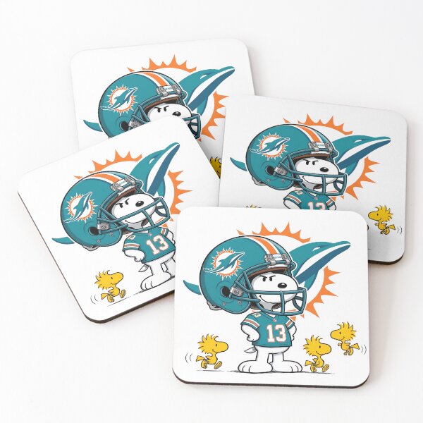 Item preview, Snoopy And Woodstock Miami Dolphins Football Fan Game Day designed and sold by DamianRoy88.