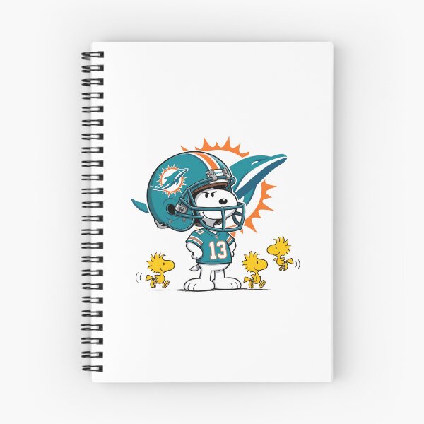 Item preview, Snoopy And Woodstock Miami Dolphins Football Fan Game Day designed and sold by DamianRoy88.