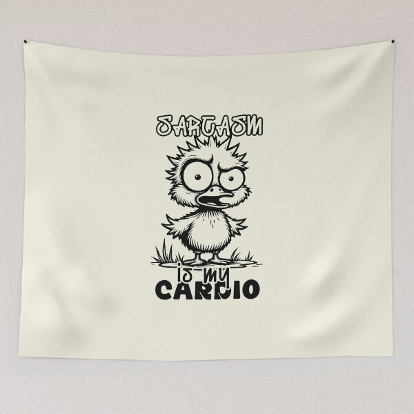 Item preview, Sarcasm Is My Cardio Funny Chick Bird designed and sold by NookMerch97 .