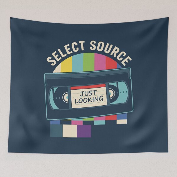 Item preview, Select Source Just Looking Vintage VHS Retro designed and sold by SplashTastic.