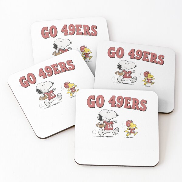 Item preview, Snoopy Woodstock GO 49ERS Football Peanuts designed and sold by fizzstocmathepa.