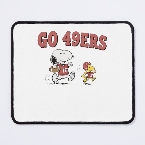 Item preview, Snoopy Woodstock GO 49ERS Football Peanuts designed and sold by fizzstocmathepa.