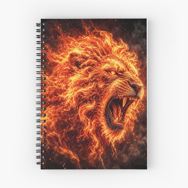 Item preview, Lion with a Flaming Mane – Fantastic Lion Art designed and sold by Marcu Ioachim.