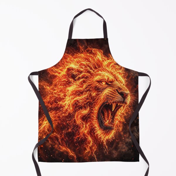 Item preview, Lion with a Flaming Mane – Fantastic Lion Art designed and sold by Marcu Ioachim.
