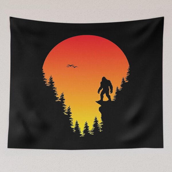 Item preview, Bigfoot Sunset Forest Silhouette – Funny Sasquatch Wilderness Design designed and sold by artworkathome.
