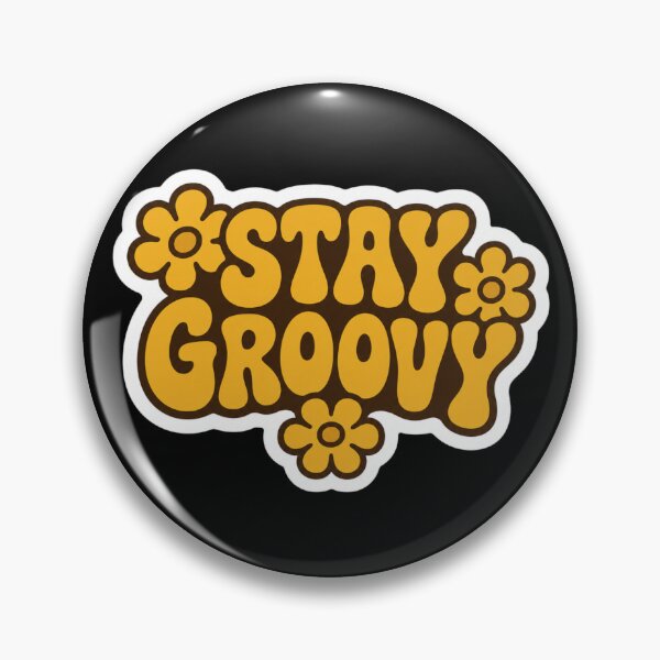 Item preview, Retro Stay Groovy Typography – 70s Vintage Flower Power designed and sold by Vision Crafted.