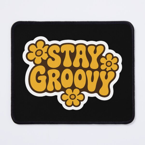 Item preview, Retro Stay Groovy Typography – 70s Vintage Flower Power designed and sold by Vision Crafted.