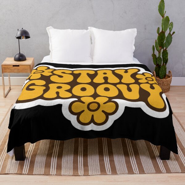 Item preview, Retro Stay Groovy Typography – 70s Vintage Flower Power designed and sold by Vision Crafted.