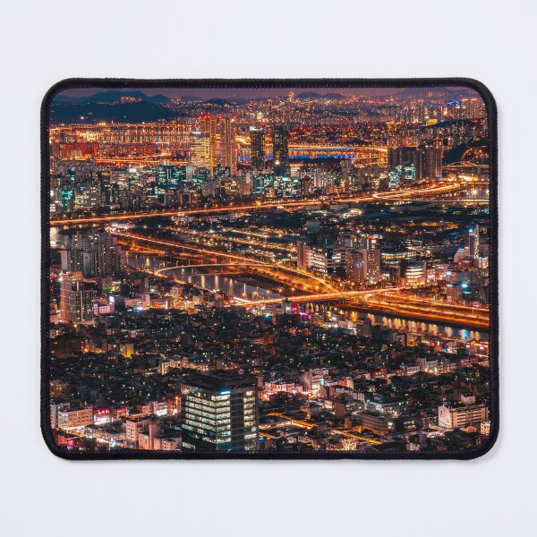 Item preview, Golden Highway Network Across Seoul Nightscape designed and sold by Nightwindow.