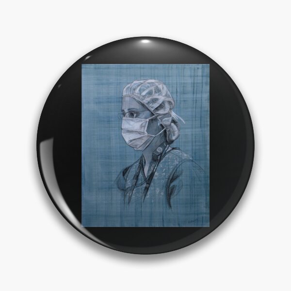 Item preview, Radiologist in Operating Theatre – Charcoal Drawing by Avril Thomas – Adelaide / South Australian Artist designed and sold by AvrilThomasart.