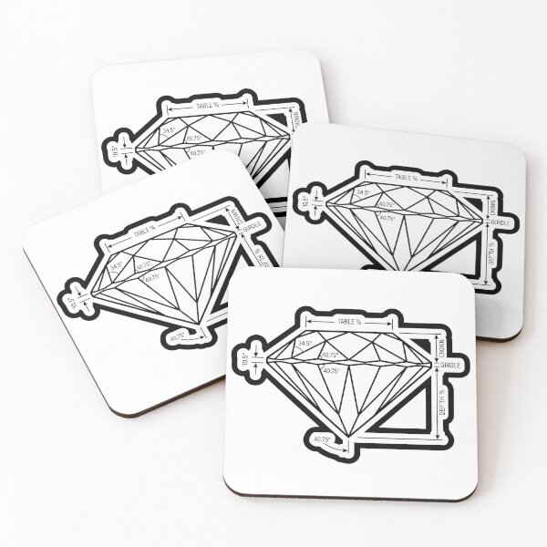 Item preview, Minimalist Brilliant Cut Diamond Anatomy Blueprint designed and sold by Qavex Design Co..