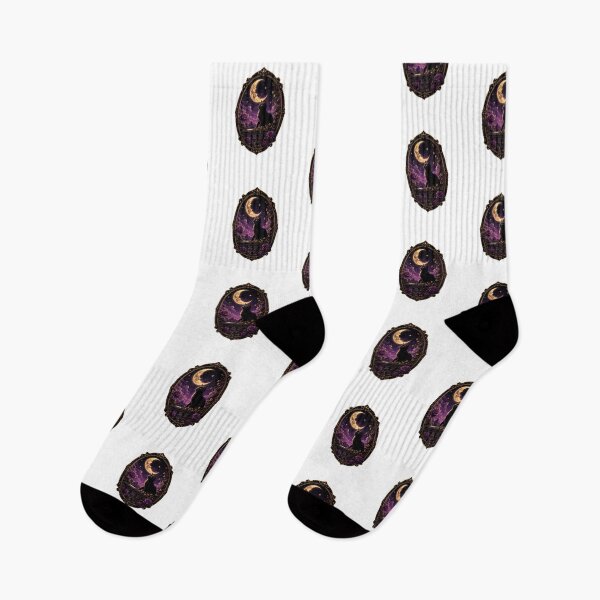Item preview, Cat Under Crescent Moon Floral Night Fantasy Art designed and sold by SoyLamderma.