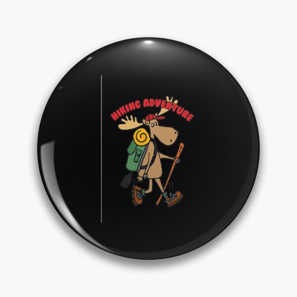 Item preview, Cartoon Moose Hiker Backpacking Wanderer designed and sold by GAVIANDERS.