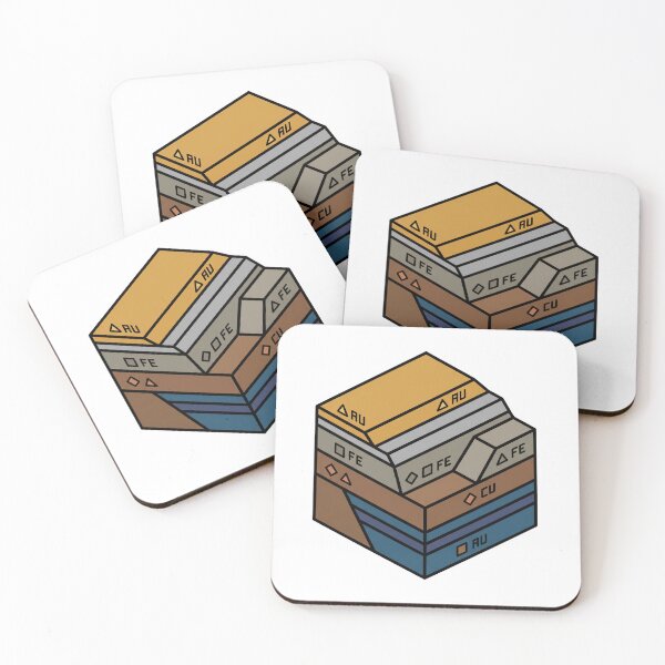 Item preview, Isometric Geological Cross Section Mineral Diagram designed and sold by Qavex Design Co..