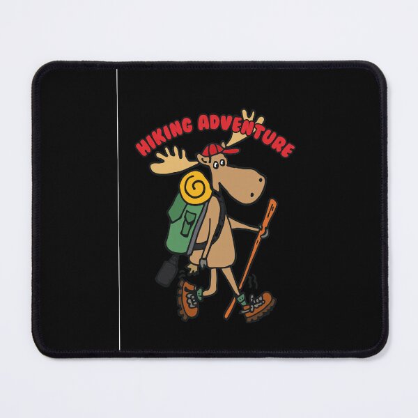 Item preview, Cartoon Moose Hiker Backpacking Wanderer designed and sold by GAVIANDERS.