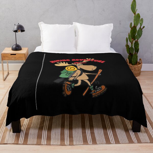 Item preview, Cartoon Moose Hiker Backpacking Wanderer designed and sold by GAVIANDERS.