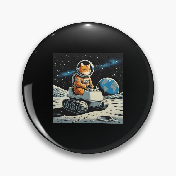 Item preview, Cat Astronaut Driving Lunar Rover Space Adventure designed and sold by GAVIANDERS.