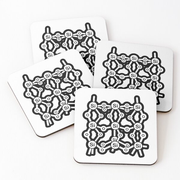 Item preview, Minimalist Silicon Crystal Lattice Molecular Diagram designed and sold by Qavex Design Co..
