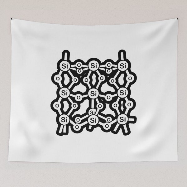 Item preview, Minimalist Silicon Crystal Lattice Molecular Diagram designed and sold by Qavex Design Co..