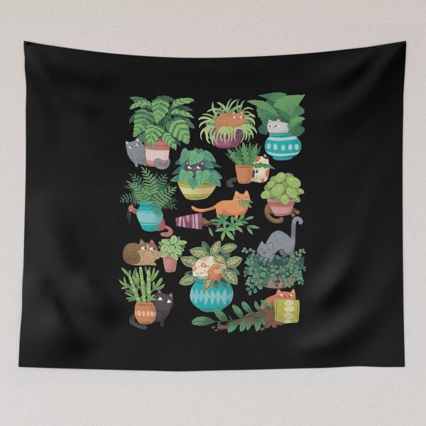 Item preview, Cats and Houseplants Illustration Collection designed and sold by GAVIANDERS.
