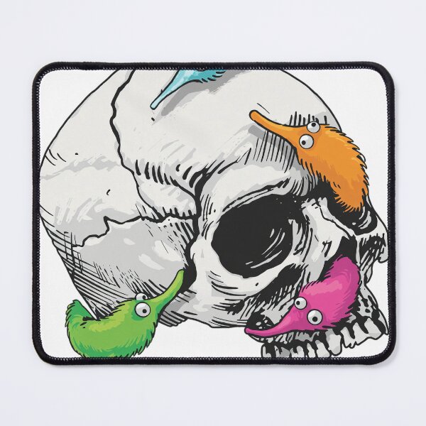 Item preview, Skull With Fuzzy Worms Crawling On It designed and sold by DAYTONARTLEY.