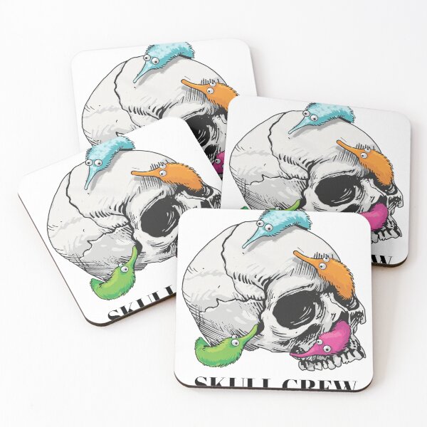 Item preview, Skull With Fuzzy Worms Crawling On It designed and sold by DAYTONARTLEY.