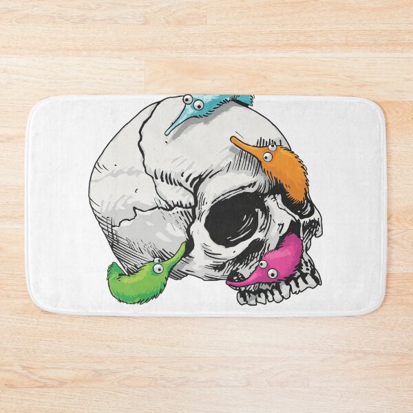 Item preview, Skull With Fuzzy Worms Crawling On It designed and sold by DAYTONARTLEY.