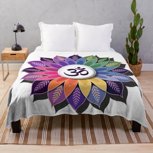 Item preview, ॐ-OM-AUM Lotus Chakra  Flower Art  designed and sold by Working Pajama.