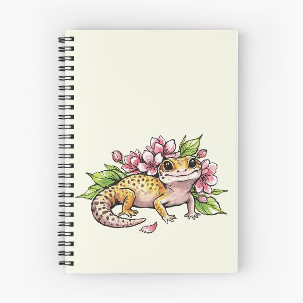 Item preview, Cute Leopard Gecko Sakura Flower designed and sold by chillaxcats.