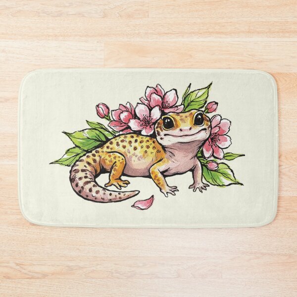 Item preview, Cute Leopard Gecko Sakura Flower designed and sold by chillaxcats.