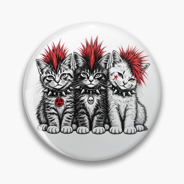 Item preview, Punk Rock Cats Funny Rock And Roll Cat Rock Music designed and sold by gordonbwyashop.