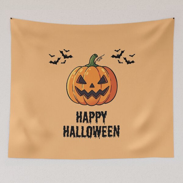 Item preview, Happy Halloween Jack O Lantern Pumpkin Spooky Quote designed and sold by Fine-Arts-Lab.