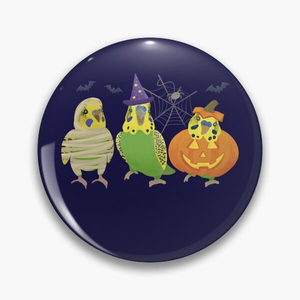 Item preview, Halloween green Budgies Illustration  designed and sold by FandomizedRose.