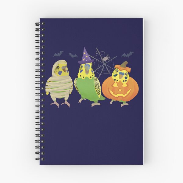 Item preview, Halloween green Budgies Illustration  designed and sold by FandomizedRose.