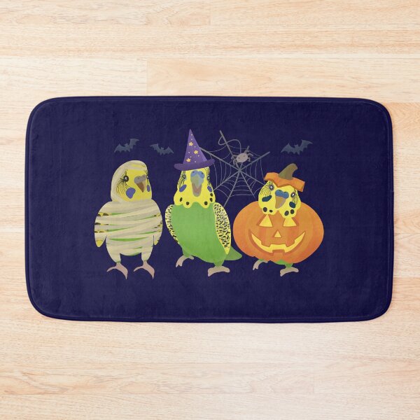 Item preview, Halloween green Budgies Illustration  designed and sold by FandomizedRose.