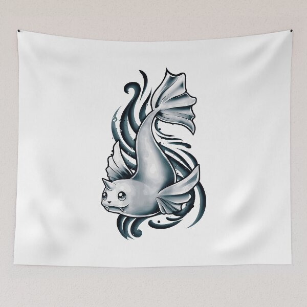 Item preview, Mystic Fish Tattoo Style Graphic Tee designed and sold by AvereyVandy.