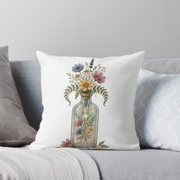Item preview, Vintage Wildflower Botanical Jar Aesthetic designed and sold by ArtifactVerse.