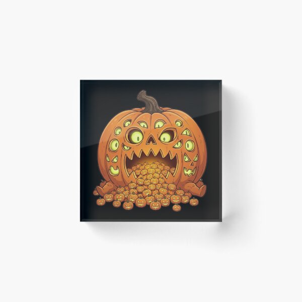 Item preview, Multi-Eyed Pumpkin Monster - Creepy Halloween Art designed and sold by Addy77shop.