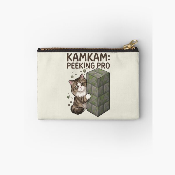 Item preview, KAMKAM Peeking Pro Funny Pixel Block Cat Art designed and sold by PetalsPaws.