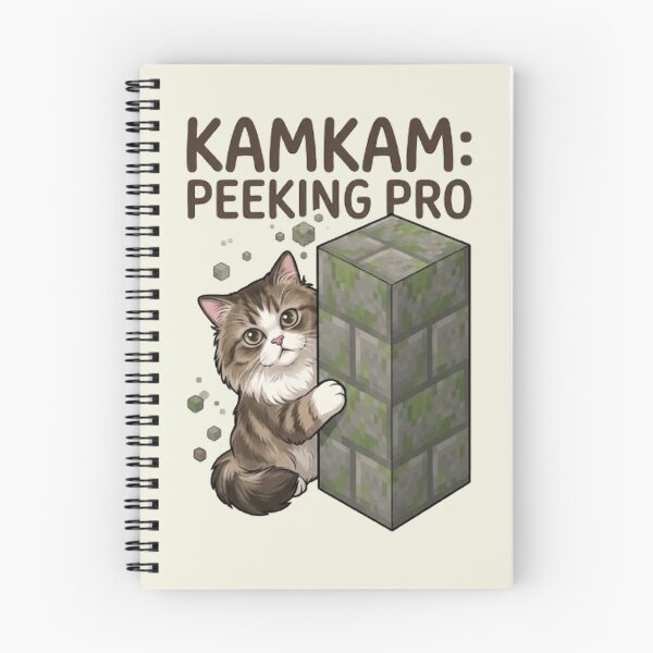 Item preview, KAMKAM Peeking Pro Funny Pixel Block Cat Art designed and sold by PetalsPaws.
