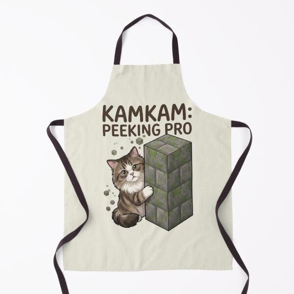 Item preview, KAMKAM Peeking Pro Funny Pixel Block Cat Art designed and sold by PetalsPaws.