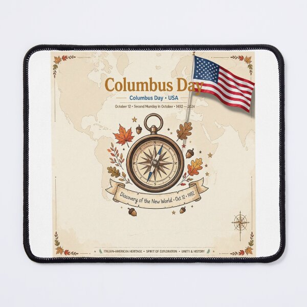 Item preview, Antique compass for Columbus Day and autumn leaves designed and sold by Nela-&-Lena.