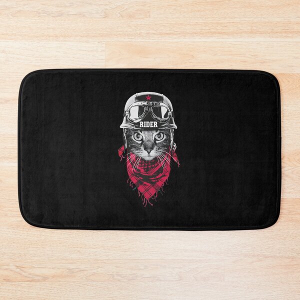 Item preview, Feline Aviator Biker with Red Plaid Scarf designed and sold by ALASHAMORGADO.