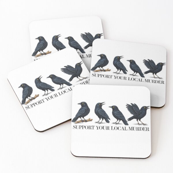 Item preview, Support Your Local Murder, Vintage Raven designed and sold by Nature Explore Game.