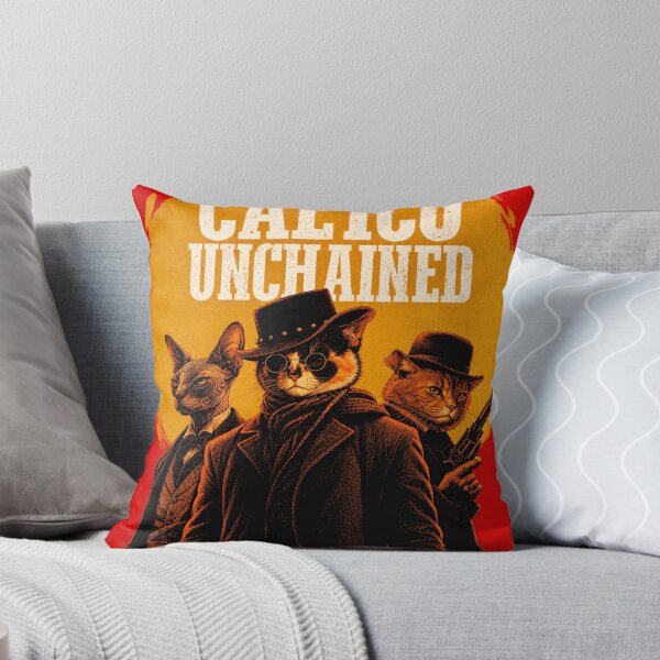 Item preview, Calico Unchained - Funny Cowboy Cats Western Movie Poster designed and sold by BRTHRCNK01.